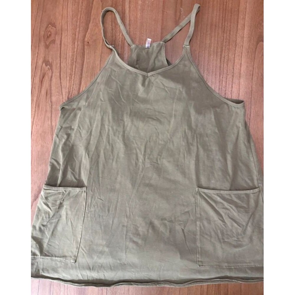 Free people xl dress romper green